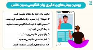 بهترین روش‌های یادگیری زبان انگلیسی بدون کلاس