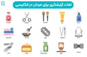 عبارات رایج ارایشگری برای مردان در زبان انگلیسی