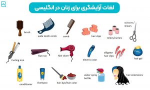لغات آرایشگری برای زنان در انگلیسی
