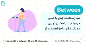 کاربرد between در انگلیسی
