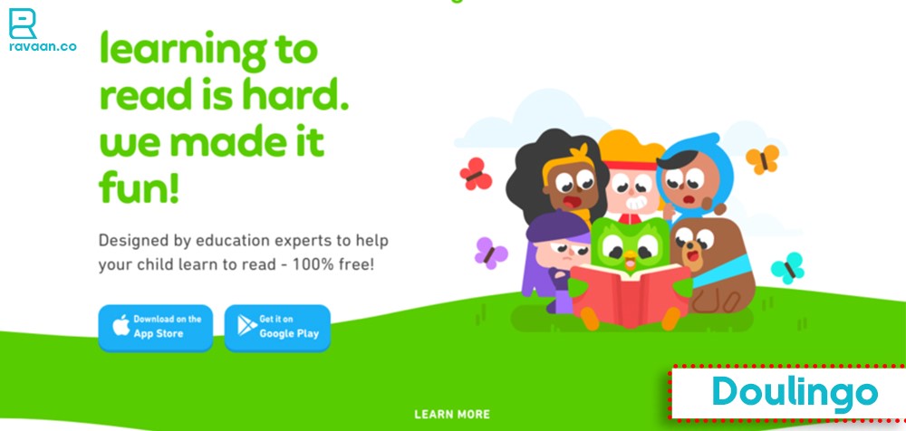 وب سایت اموزش زبان کودکان duolingo