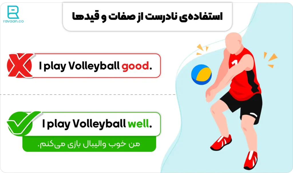 استفاده نادرست از صفات و قیدها