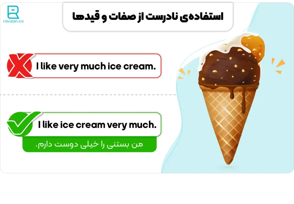 استفاده نادرست از صفات و قیدها