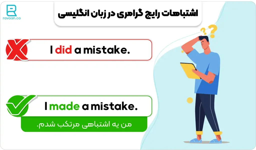 اشتباهات رایج گرامری در زبان انگلیسی