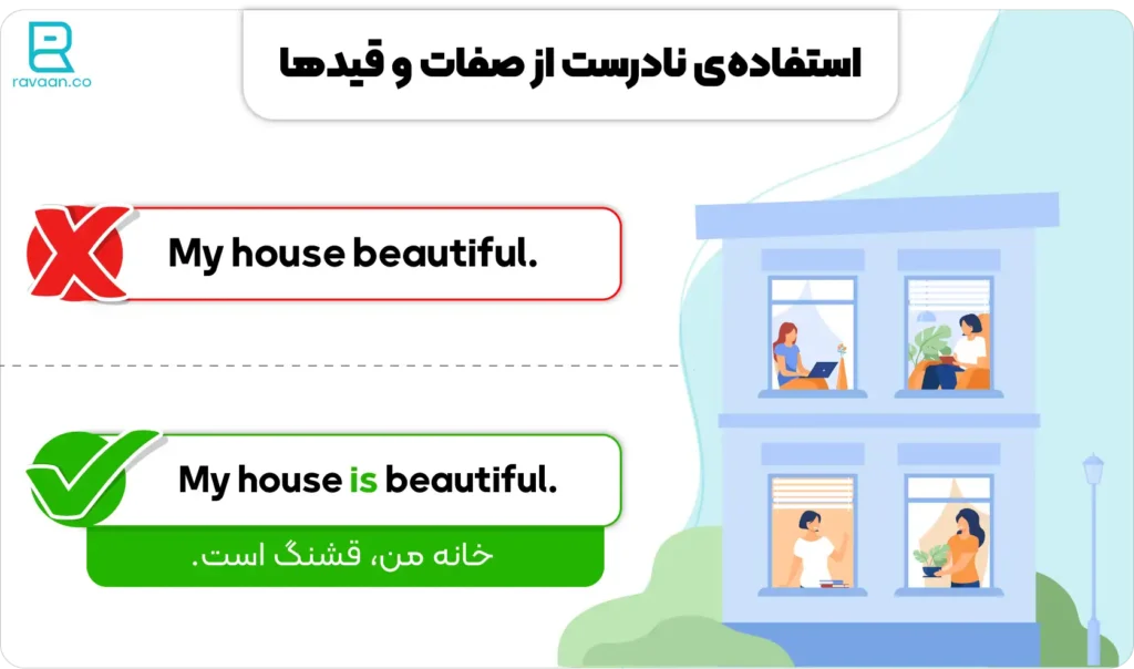 استفاده نادرست از صفات و قیدها